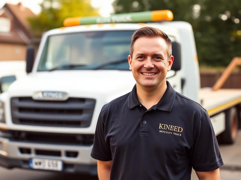 PickupMyVehicle team member with recovery truck